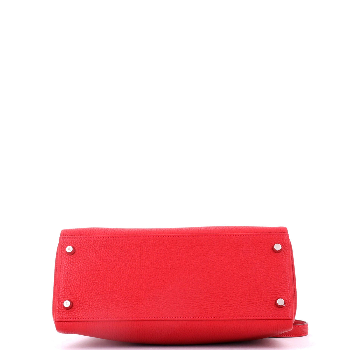 Kelly Handbag Rouge Casaque Togo with Palladium Hardware 28