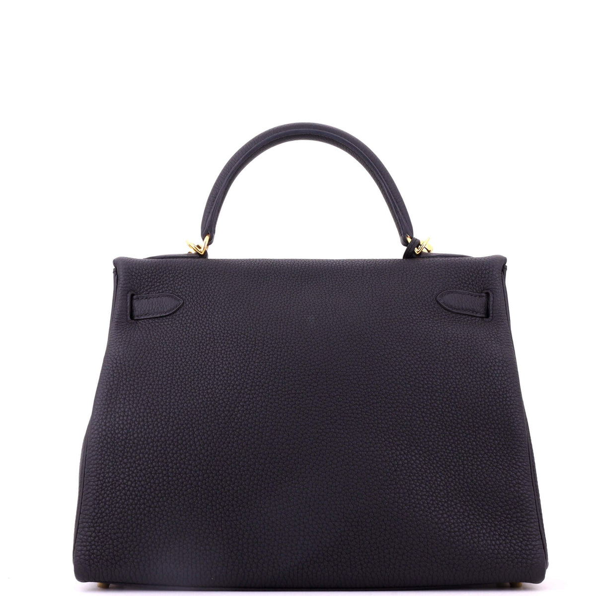 Kelly Handbag Noir Togo with Gold Hardware 32