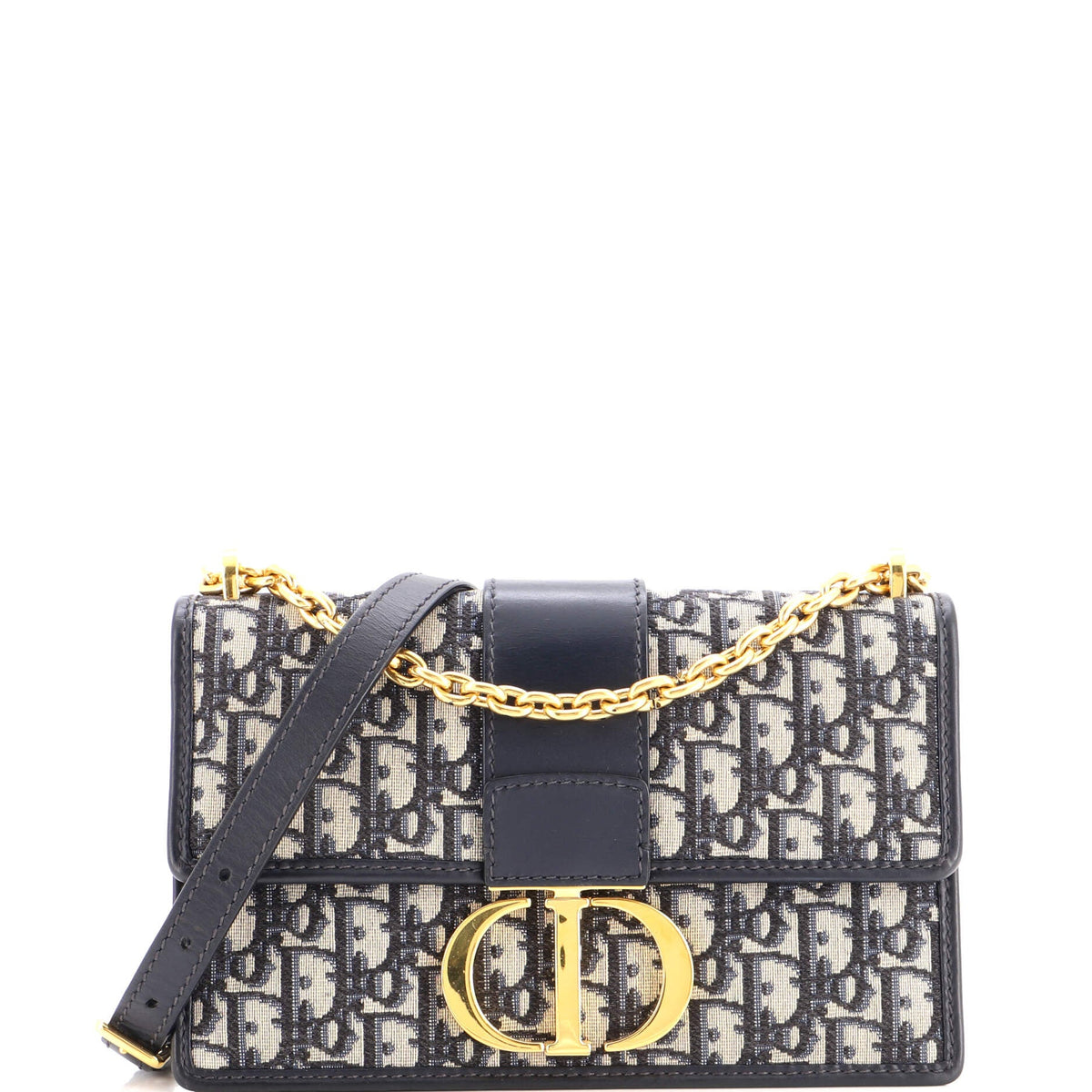 30 Montaigne Chain Flap Bag Oblique Canvas