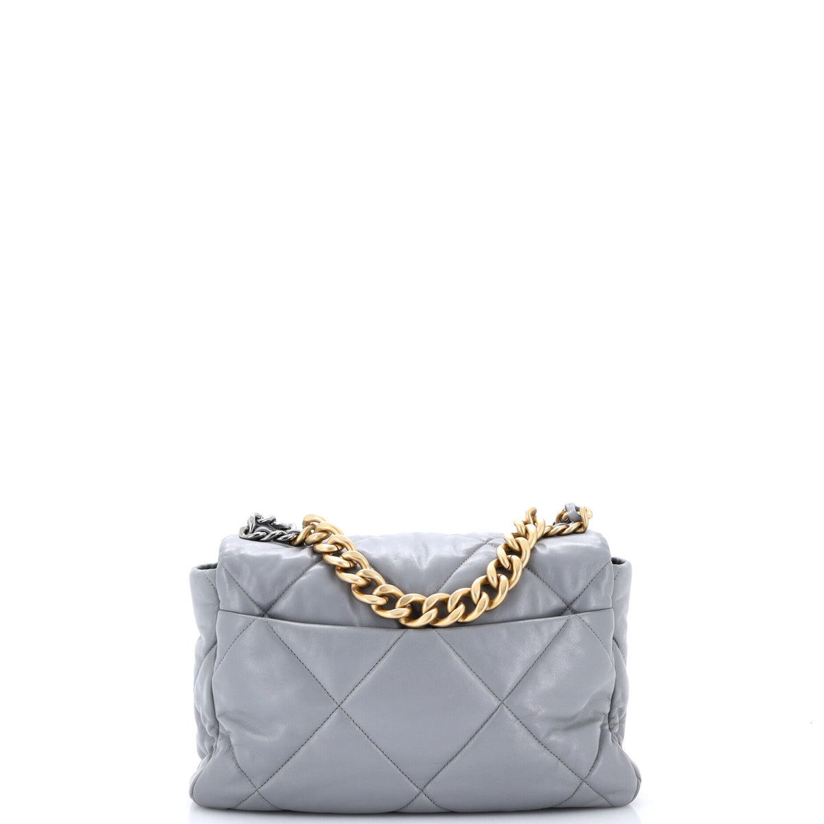 19 Flap Bag Quilted Leather Large