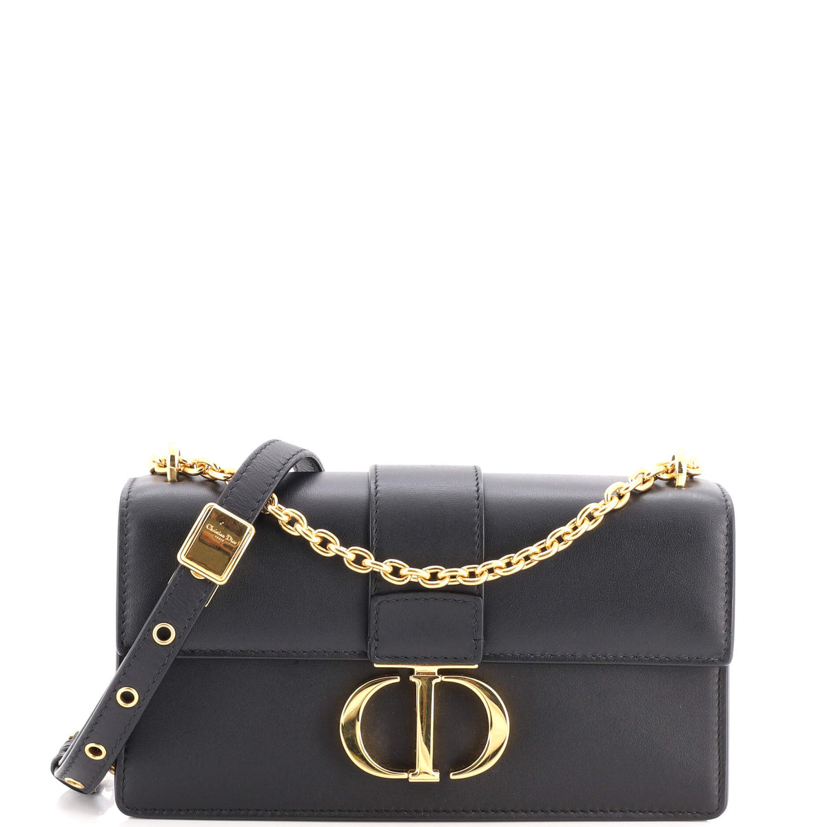 30 Montaigne Chain Flap Bag Leather East West