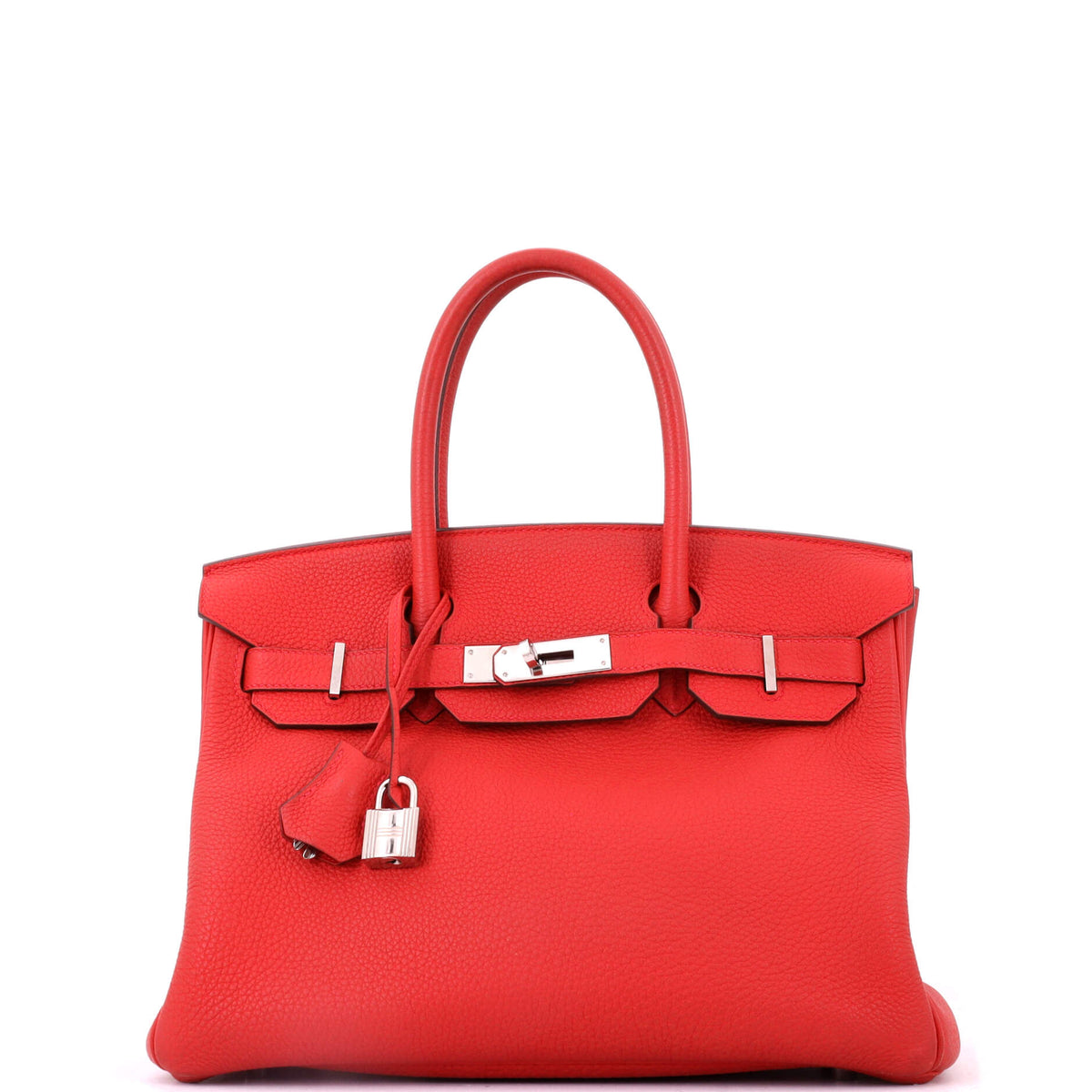 Birkin Handbag Geranium Togo with Palladium Hardware 30