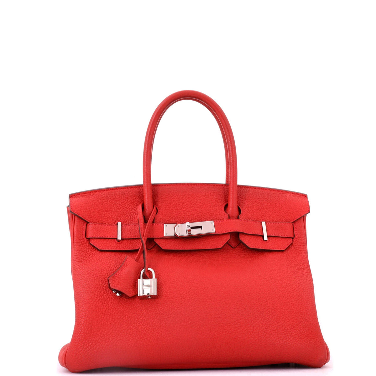Birkin Handbag Geranium Togo with Palladium Hardware 30