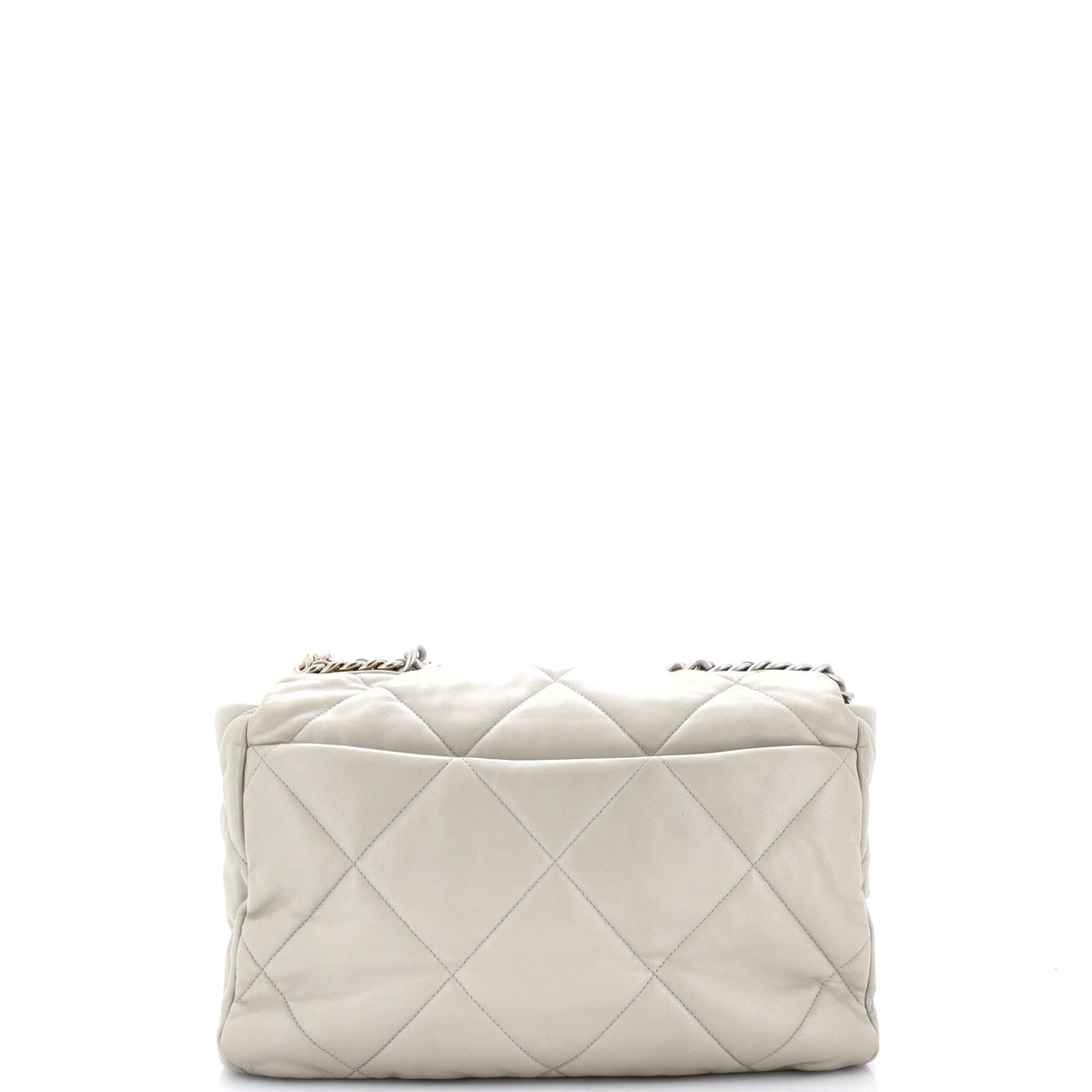 19 Flap Bag Quilted Leather Maxi