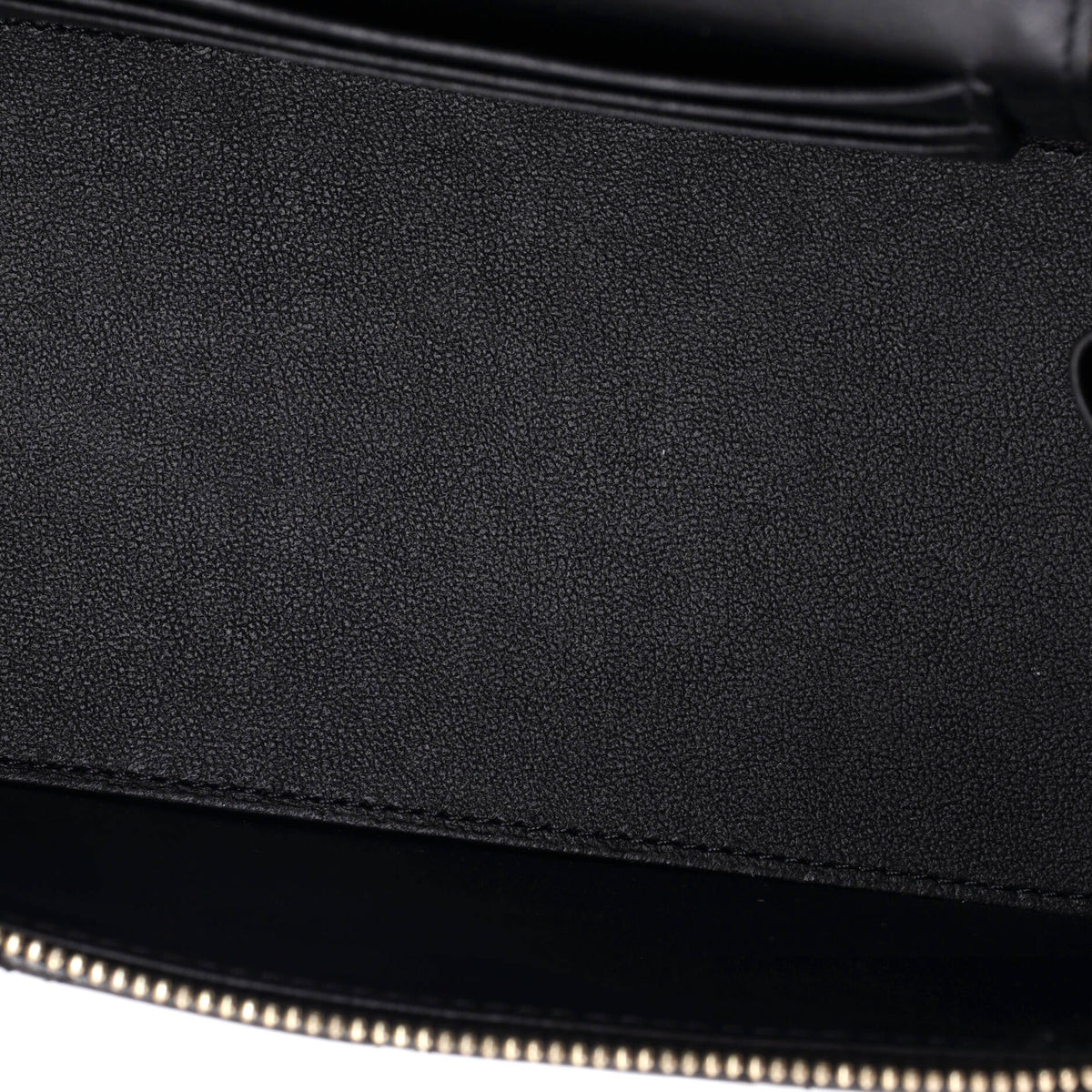 All Slide Long Vanity Case with Chain Quilted Lambskin Small