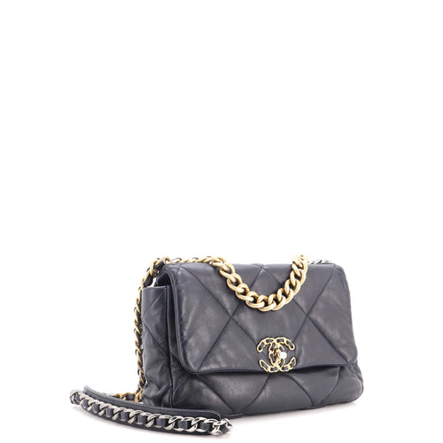 19 Flap Bag Quilted Leather Medium