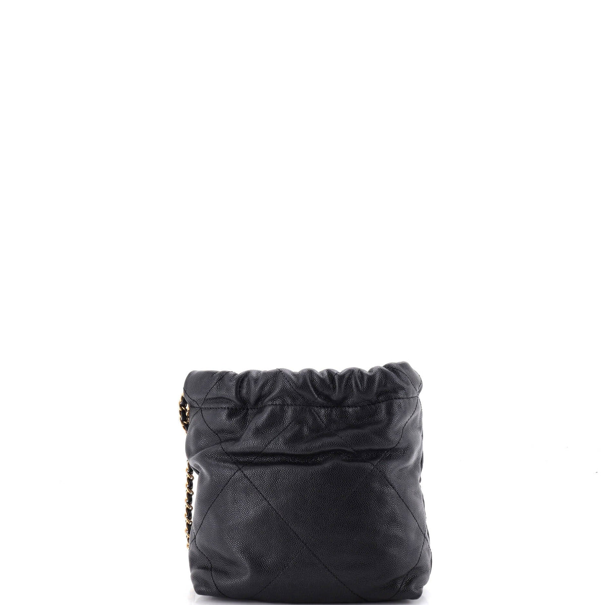 22 Chain Hobo Quilted Caviar Mini