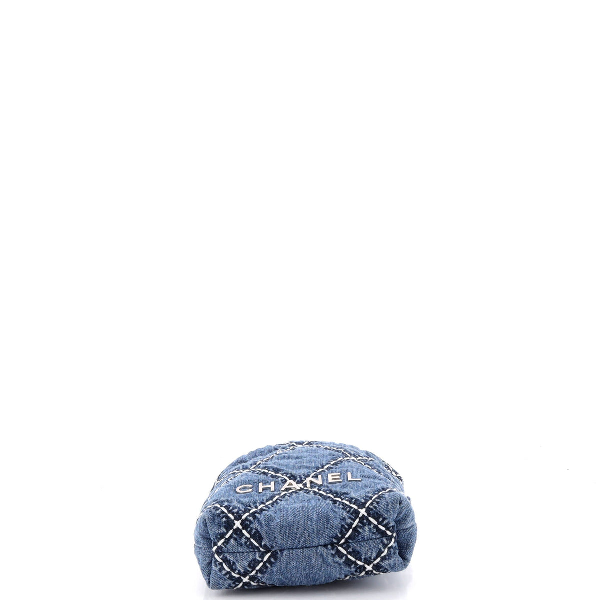 22 Chain Hobo Quilted Stitched Denim Mini