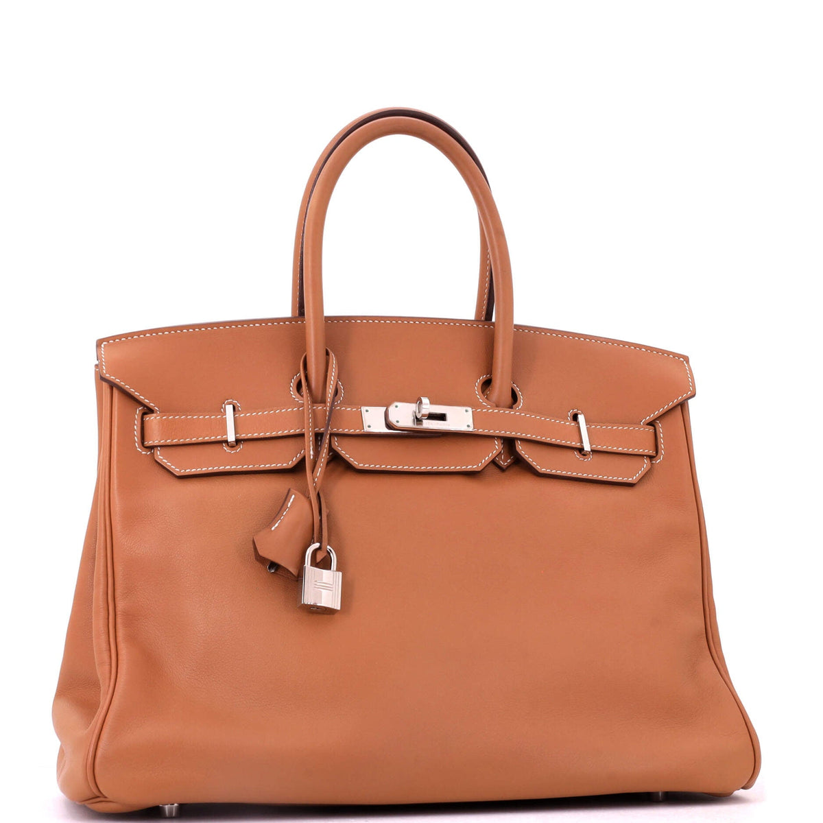 Birkin Handbag Gold Swift with Palladium Hardware 35