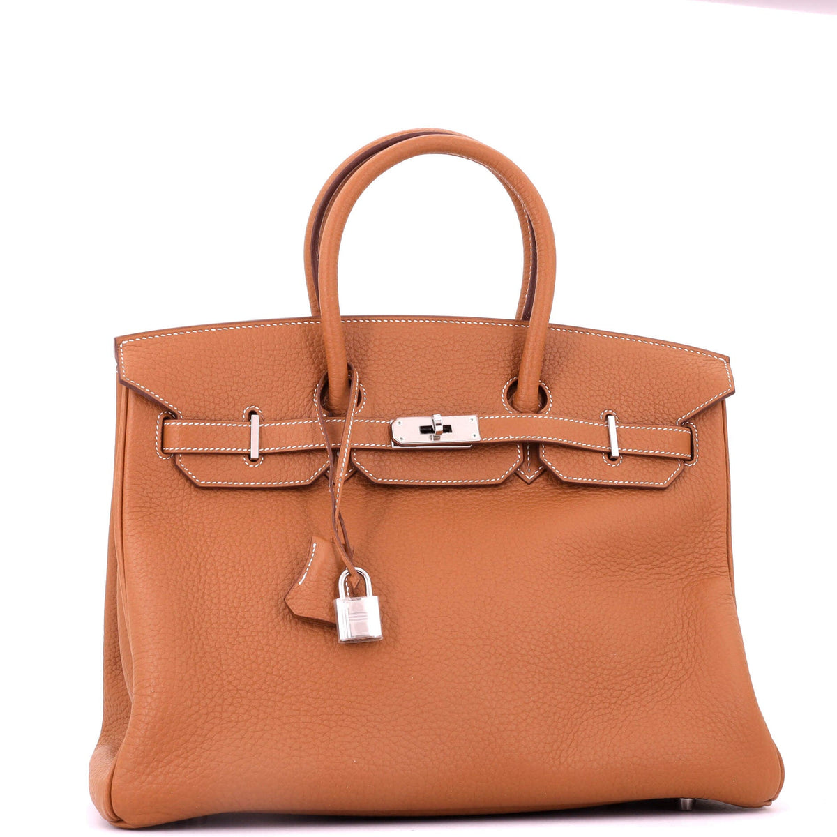 Birkin Handbag Gold Fjord with Palladium Hardware 35