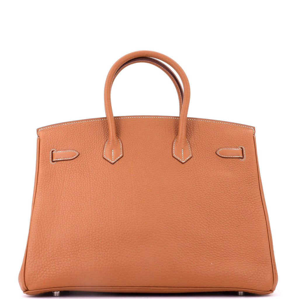 Birkin Handbag Gold Fjord with Palladium Hardware 35