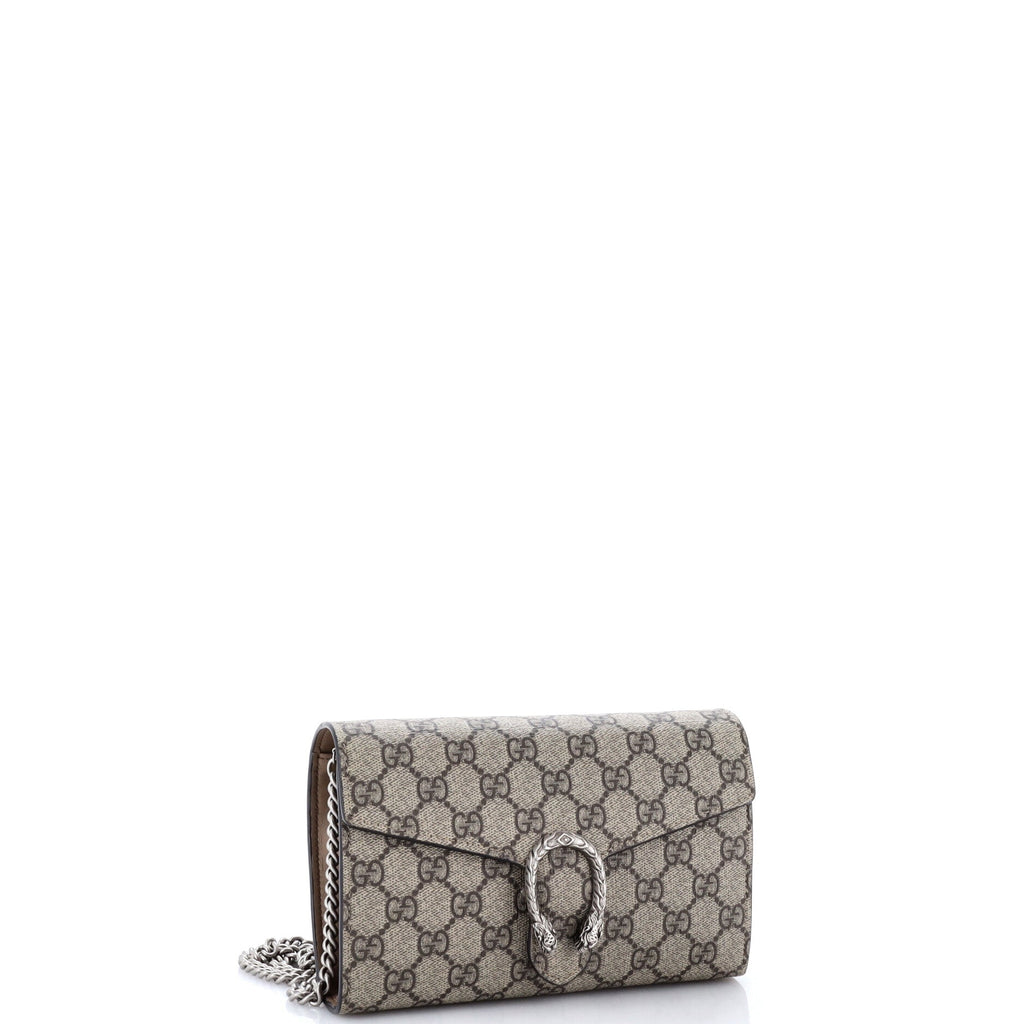 Dionysus Chain Wallet GG Coated Canvas Small