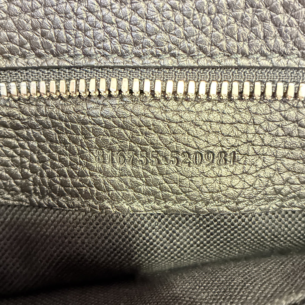 Web Buckle Wristlet Briefcase Leather