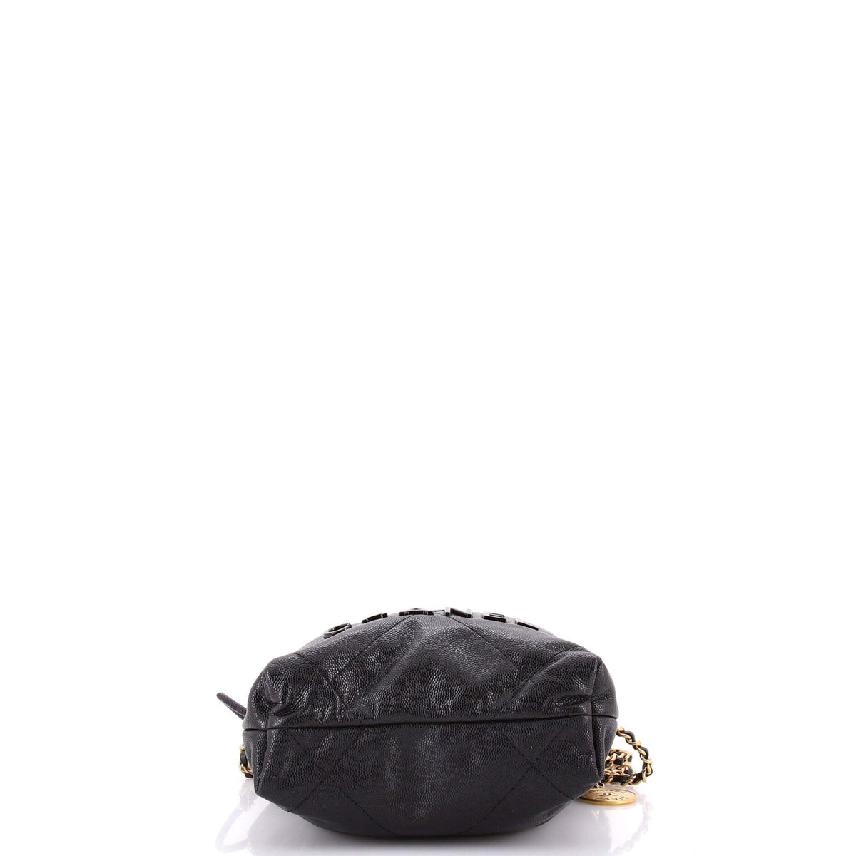 22 Chain Hobo Quilted Caviar Mini