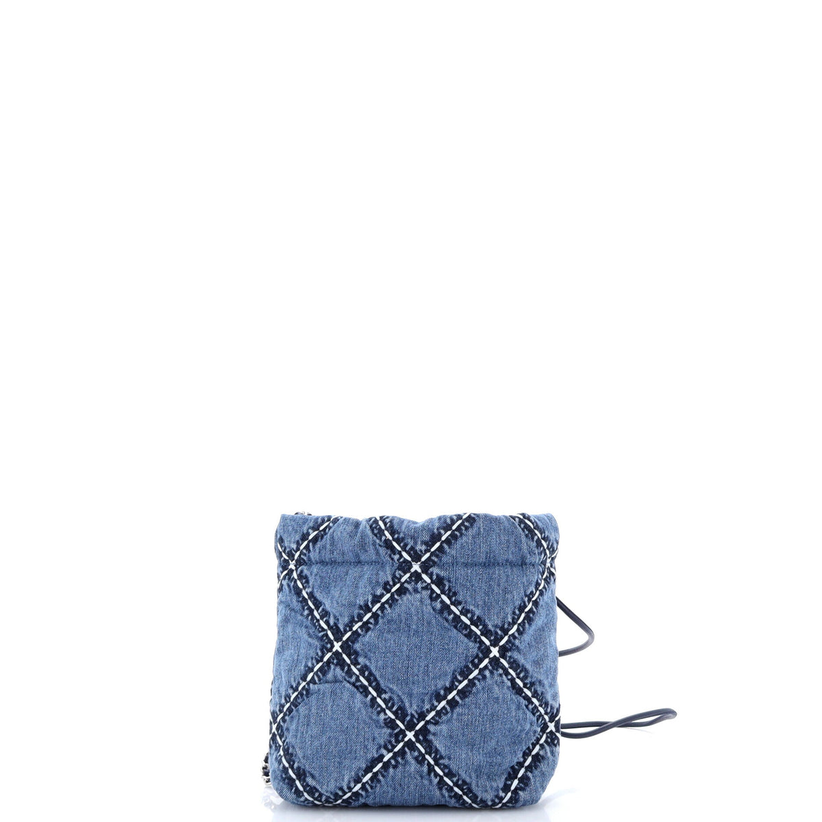 22 Chain Hobo Quilted Stitched Denim Mini