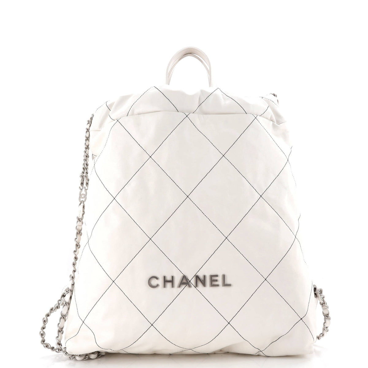 22 Chain Backpack Quilted Calfskin Large