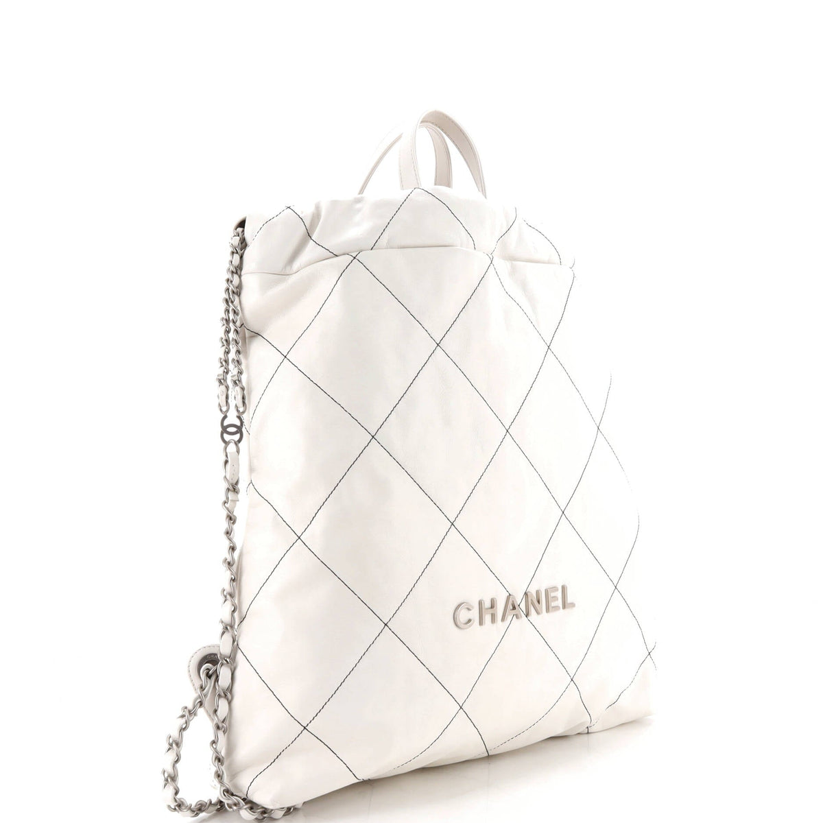 22 Chain Backpack Quilted Calfskin Large