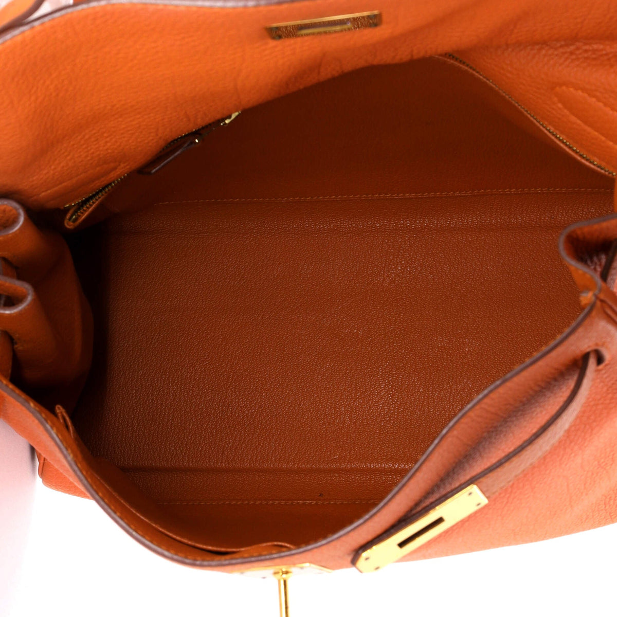Kelly Handbag Orange H Togo with Gold Hardware 32