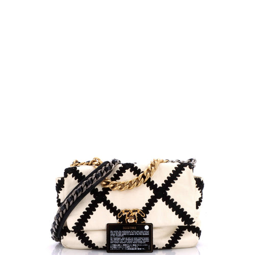 19 Flap Bag Crochet Quilted Calfskin Medium