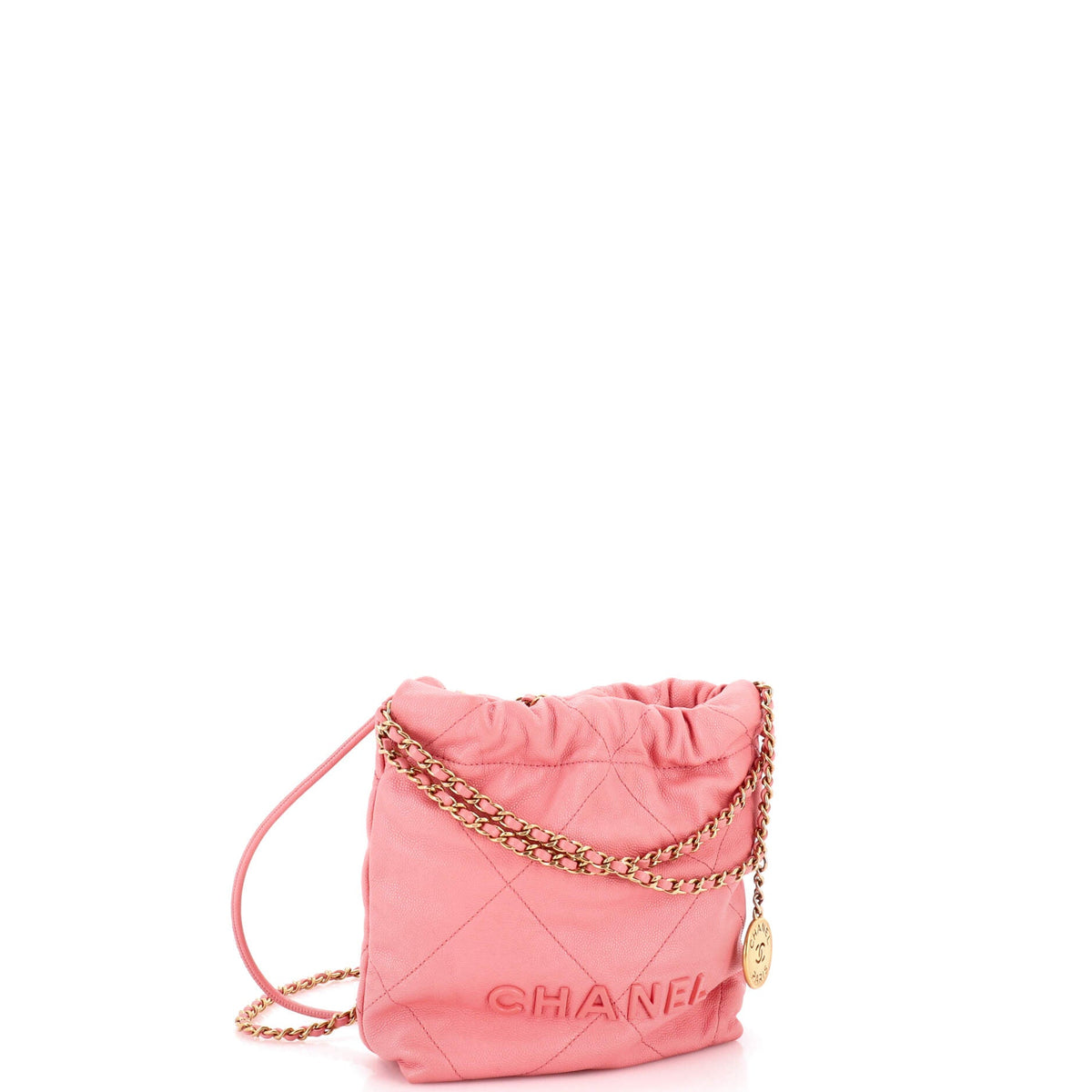 22 Chain Hobo Quilted Caviar Mini