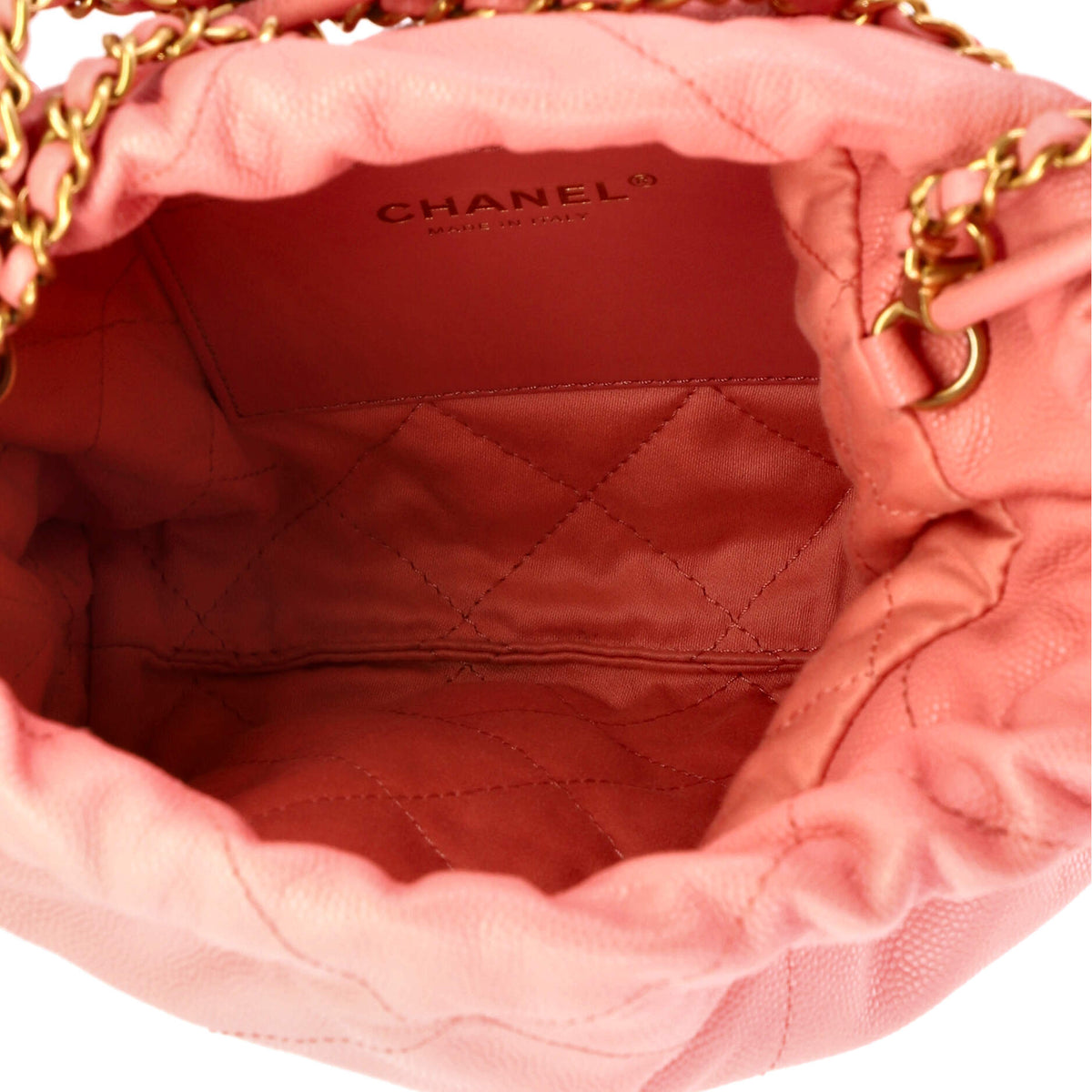 22 Chain Hobo Quilted Caviar Mini