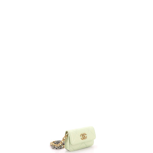 19 Clutch With Chain Quilted Lambskin