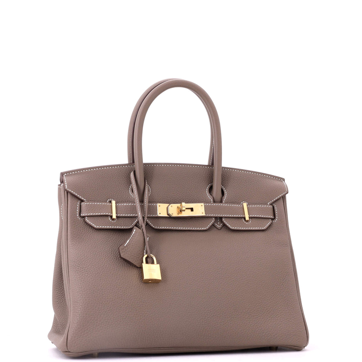 Birkin Handbag Etoupe Togo with Gold Hardware 30