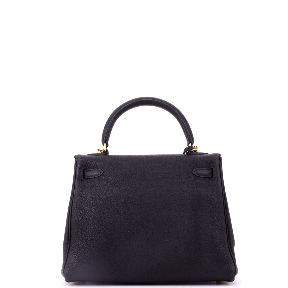 Kelly Handbag Noir Togo with Gold Hardware 25