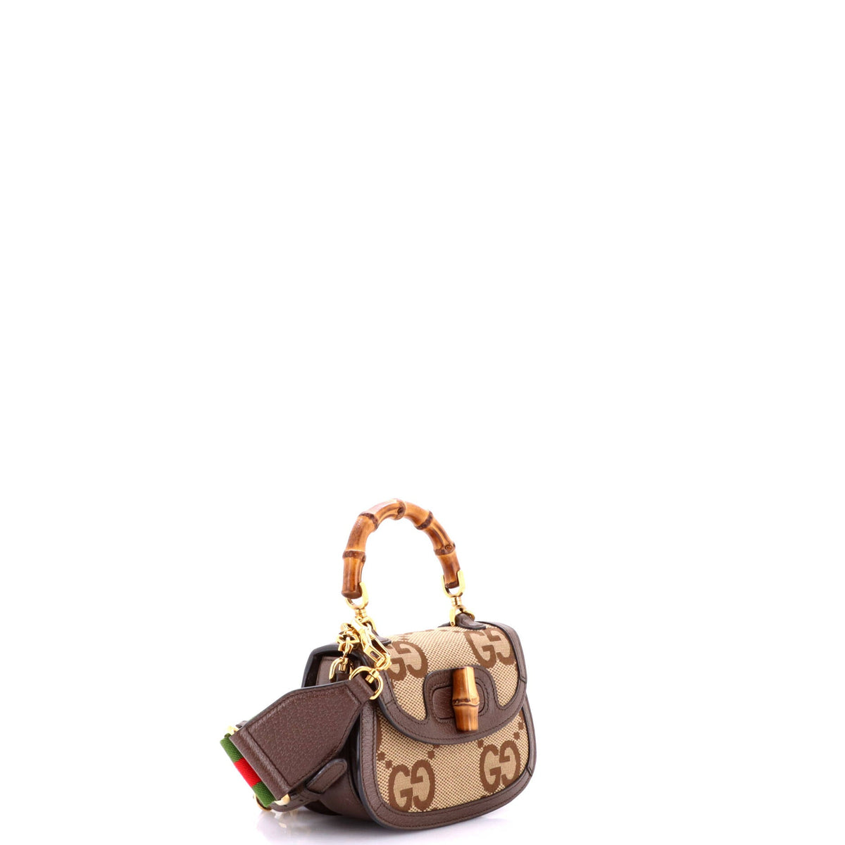 Bamboo 1947 Top Handle Bag Jumbo GG Canvas Mini