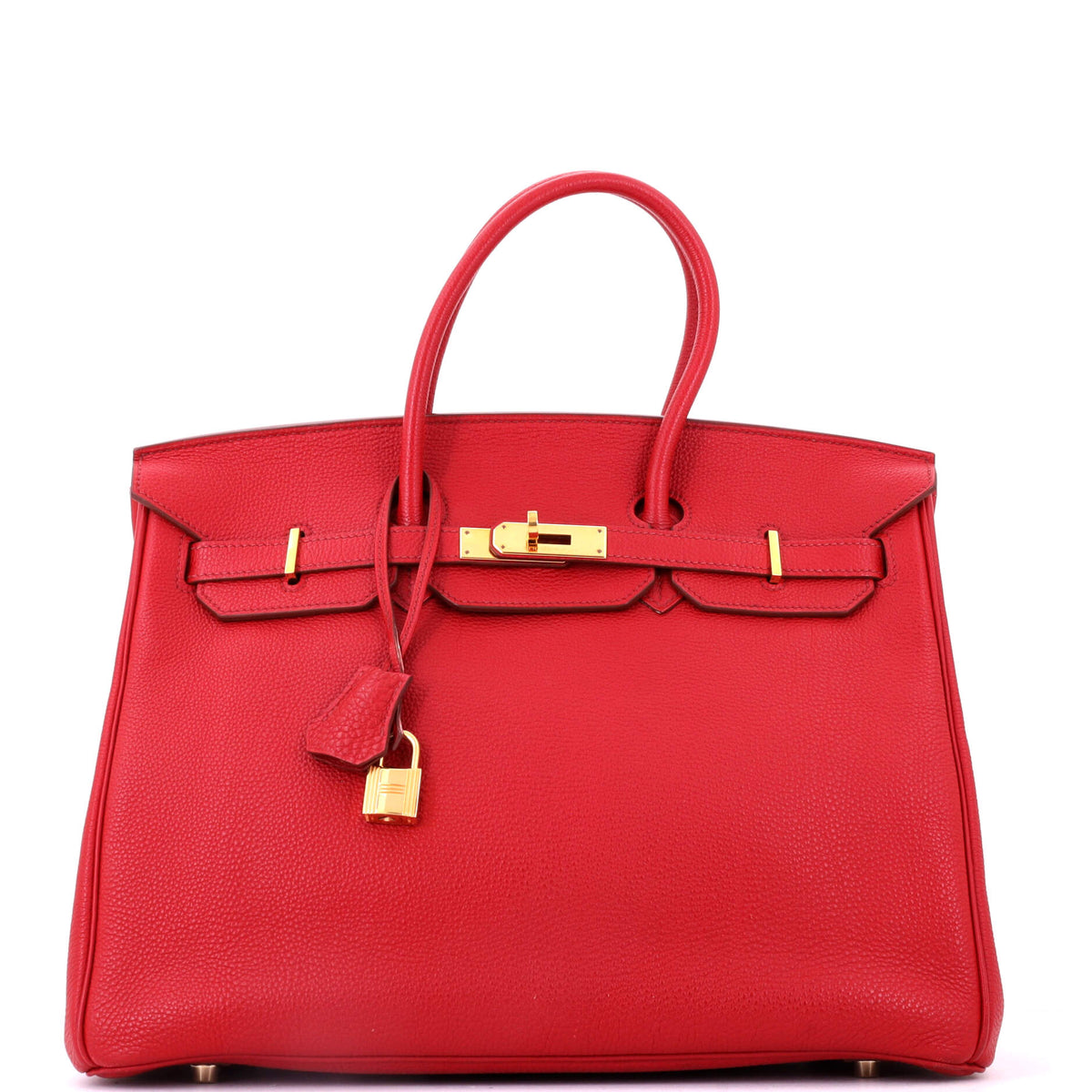 Birkin Handbag Rouge Garance Togo with Gold Hardware 35