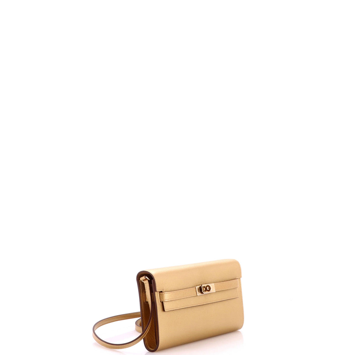Kelly To Go Wallet Metallic Chevre Chamkilight