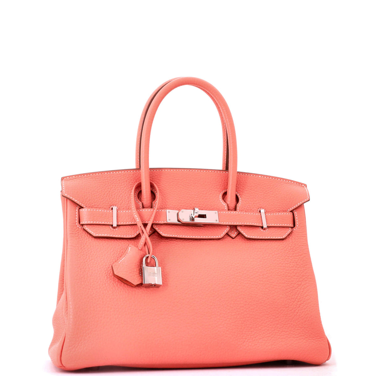 Birkin Handbag Crevette Clemence with Palladium Hardware 30