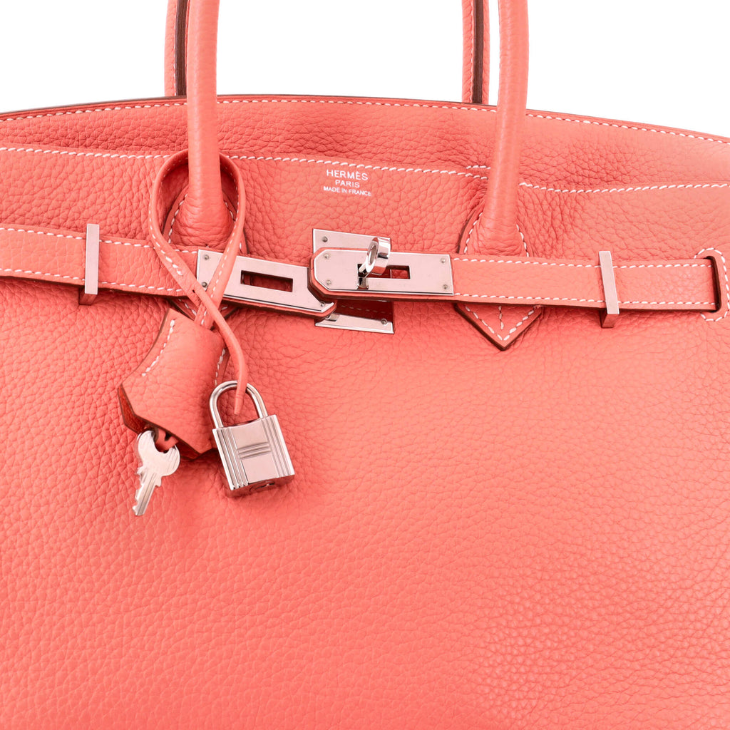 Birkin Handbag Crevette Clemence with Palladium Hardware 30