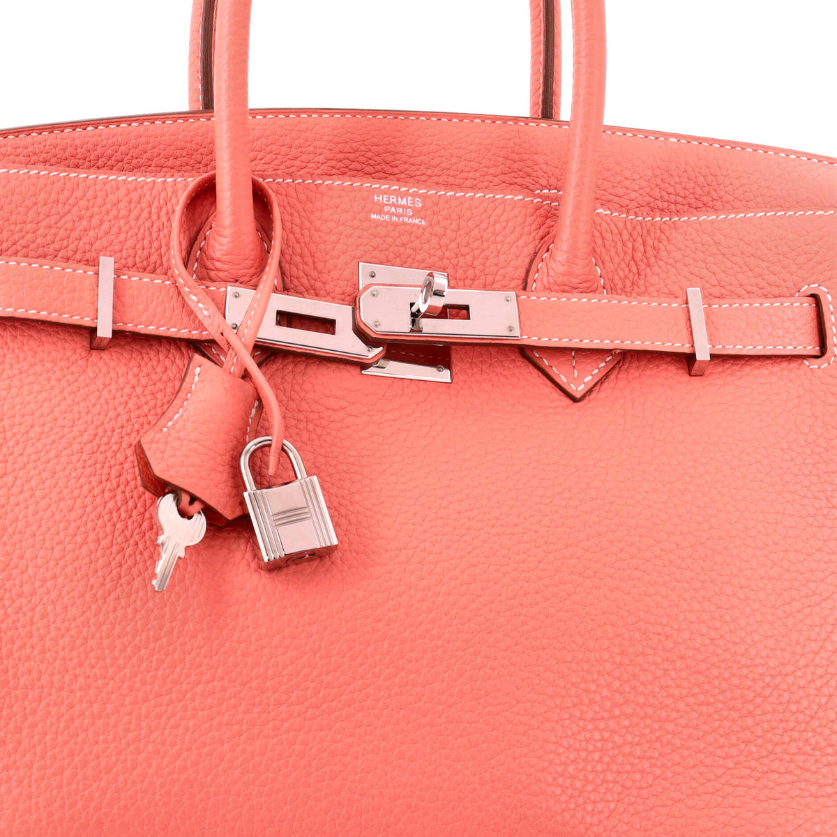 Birkin Handbag Crevette Clemence with Palladium Hardware 30
