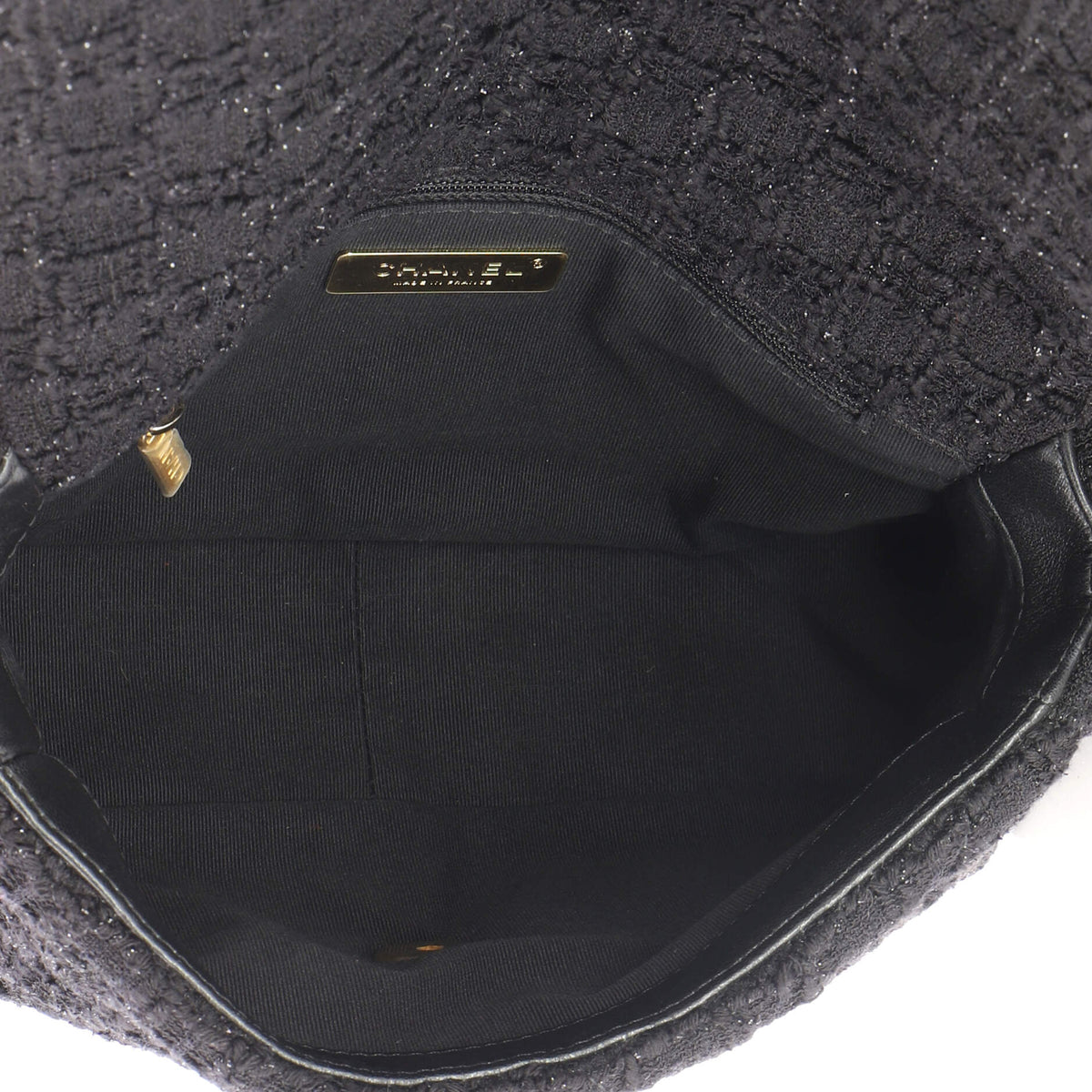 19 Flap Bag Quilted Tweed Medium