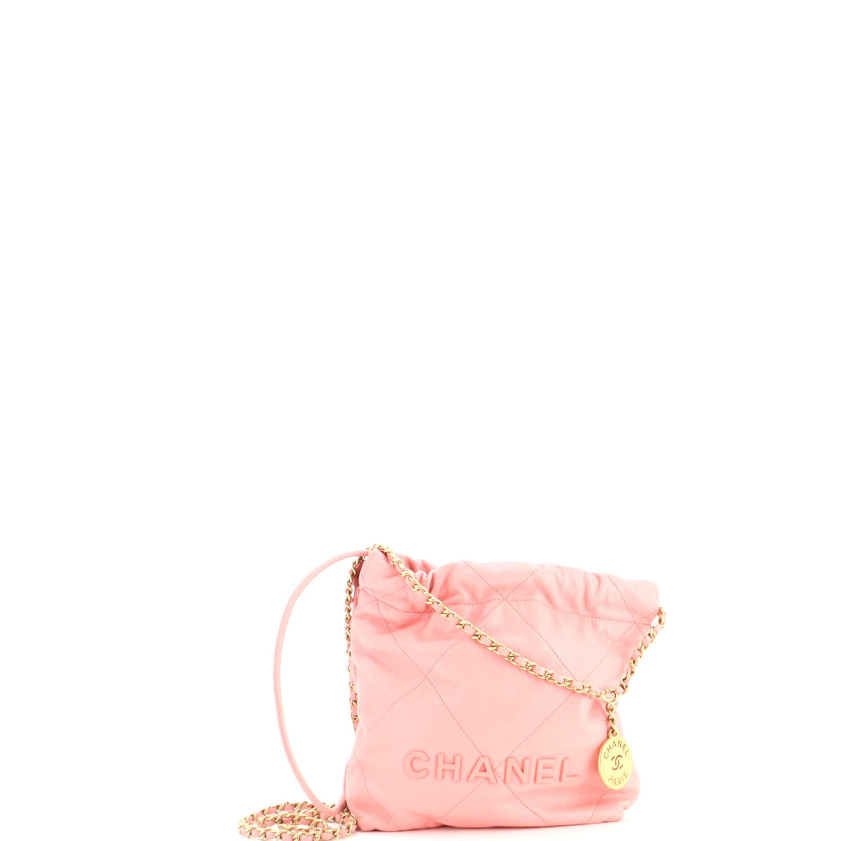 22 Chain Hobo Quilted Caviar Mini