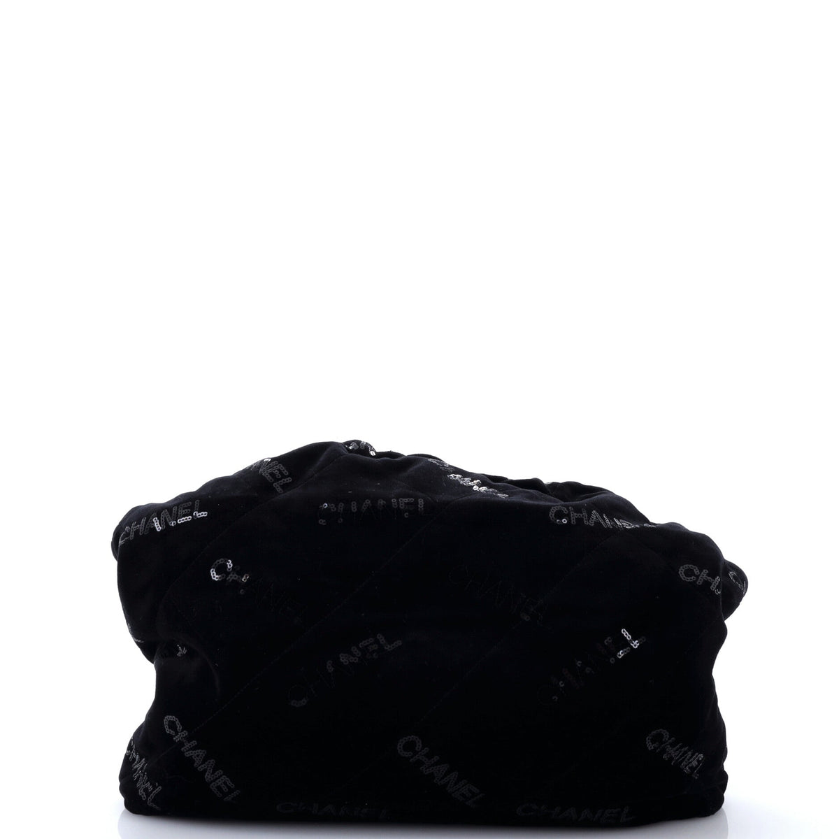22 Chain Hobo Quilted Velvet with Sequins Medium