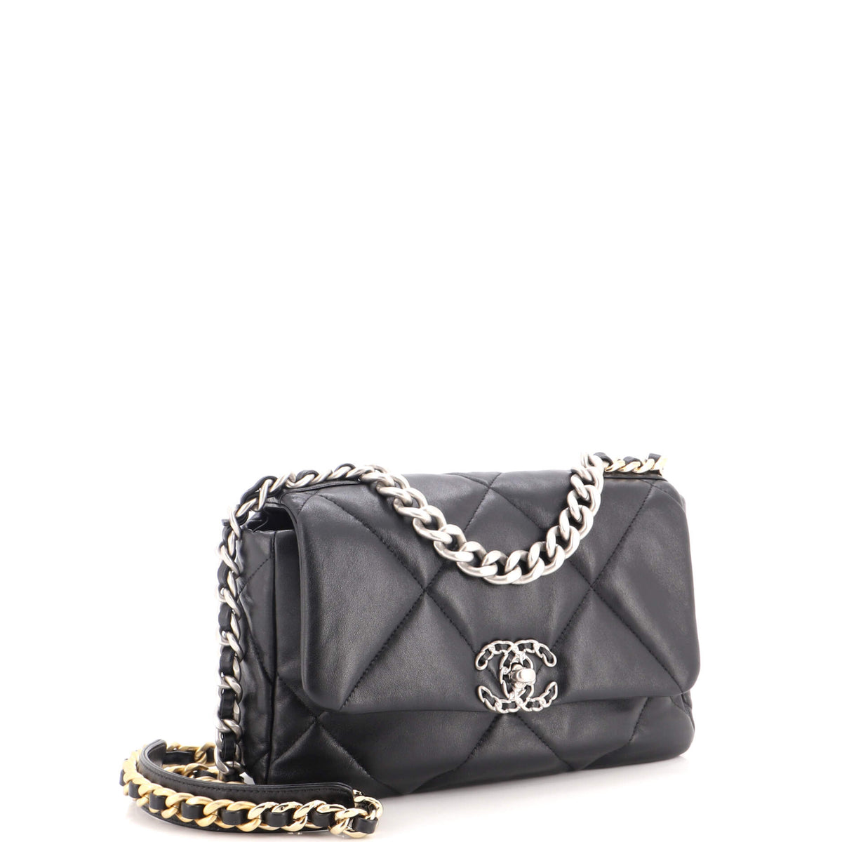 19 Flap Bag Quilted Leather Medium