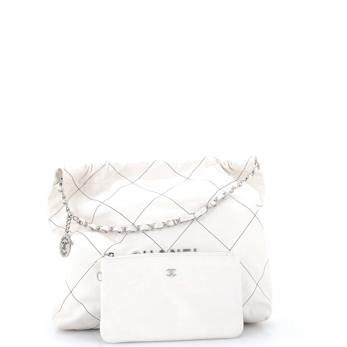 22 Chain Hobo Quilted Calfskin Large