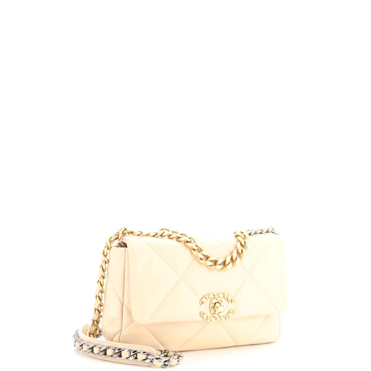 19 Flap Bag Quilted Leather Medium