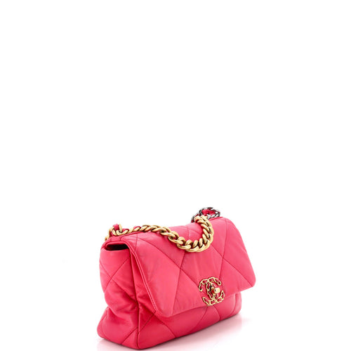 19 Flap Bag Quilted Leather Medium