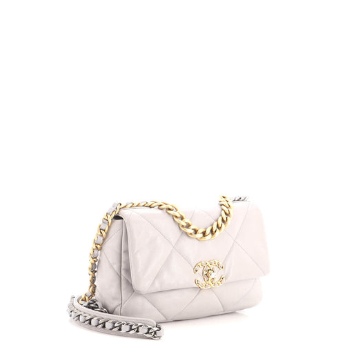 19 Flap Bag Quilted Leather Medium