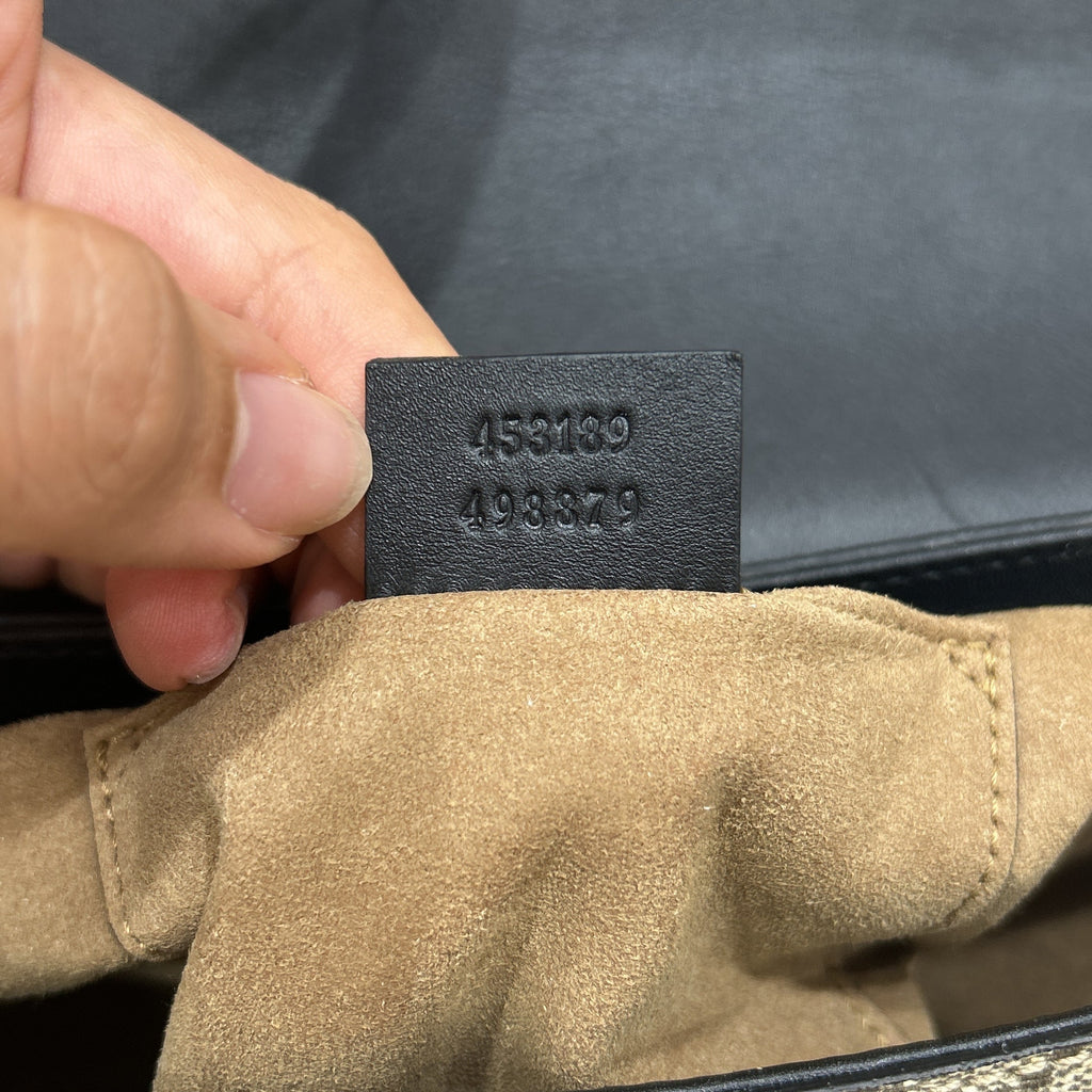 Padlock Saddle Shoulder Bag GG Coated Canvas and Leather Medium