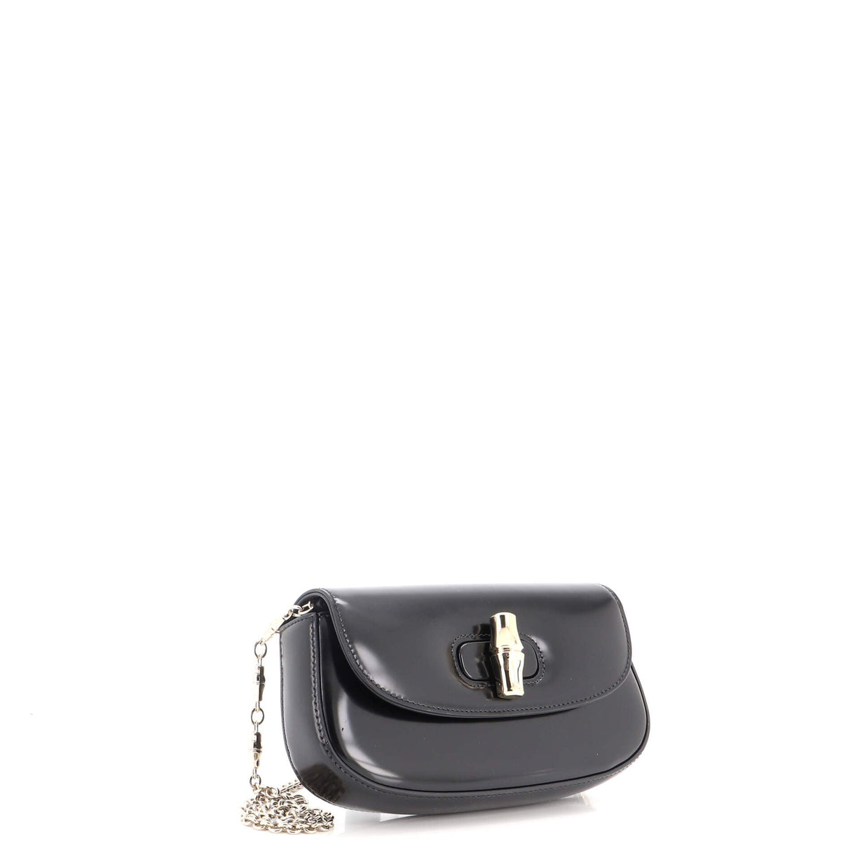 Bamboo Night Chain Clutch Leather Small