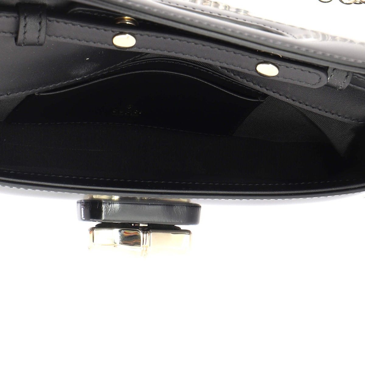 Bamboo Night Chain Clutch Leather Small