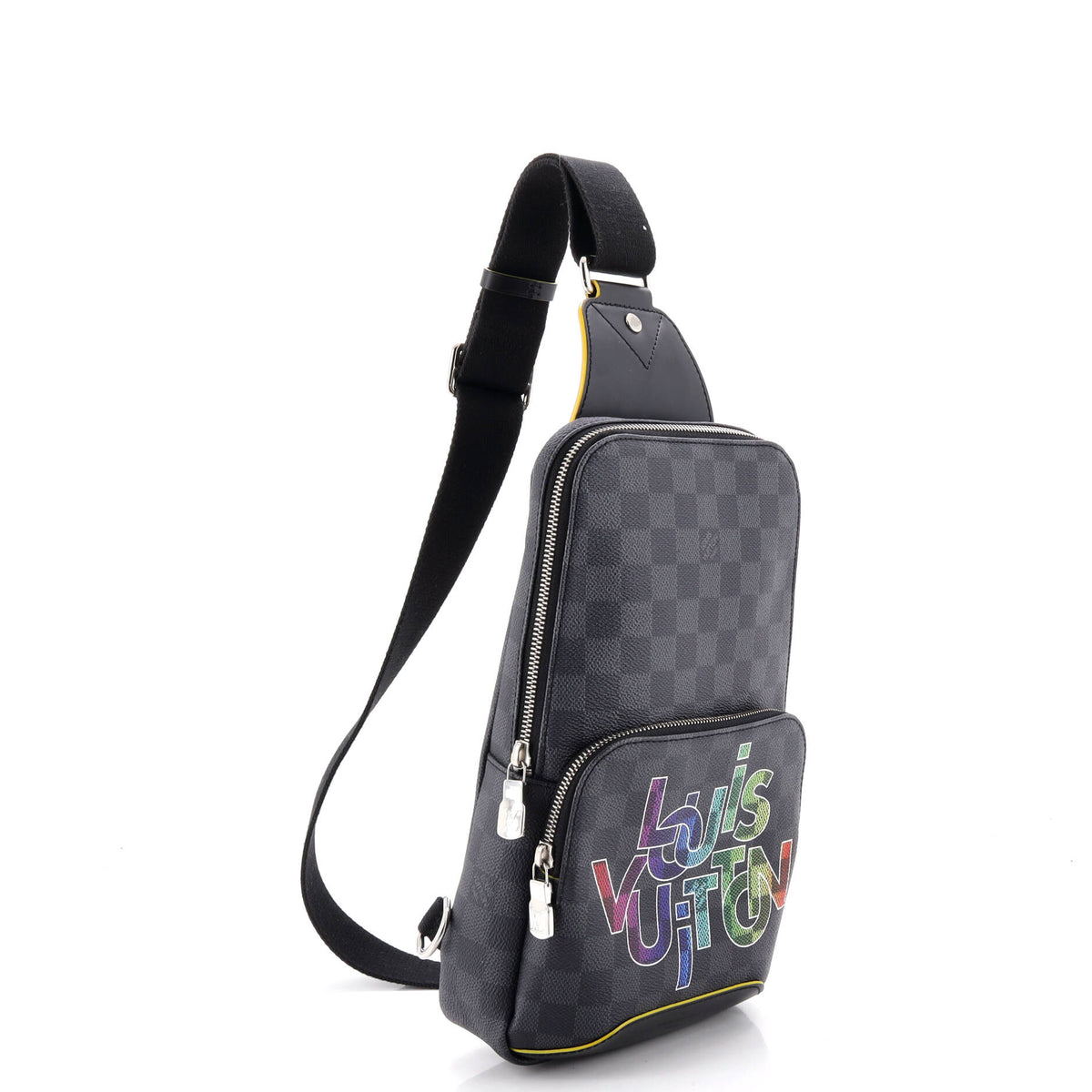 Avenue Sling Bag Limited Edition Interlinked Logo Damier Graphite
