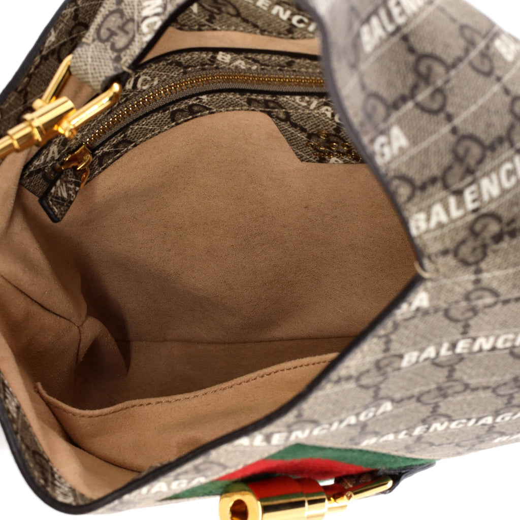 x Balenciaga The Hacker Project Jackie 1961 Hobo GG Coated Canvas Small