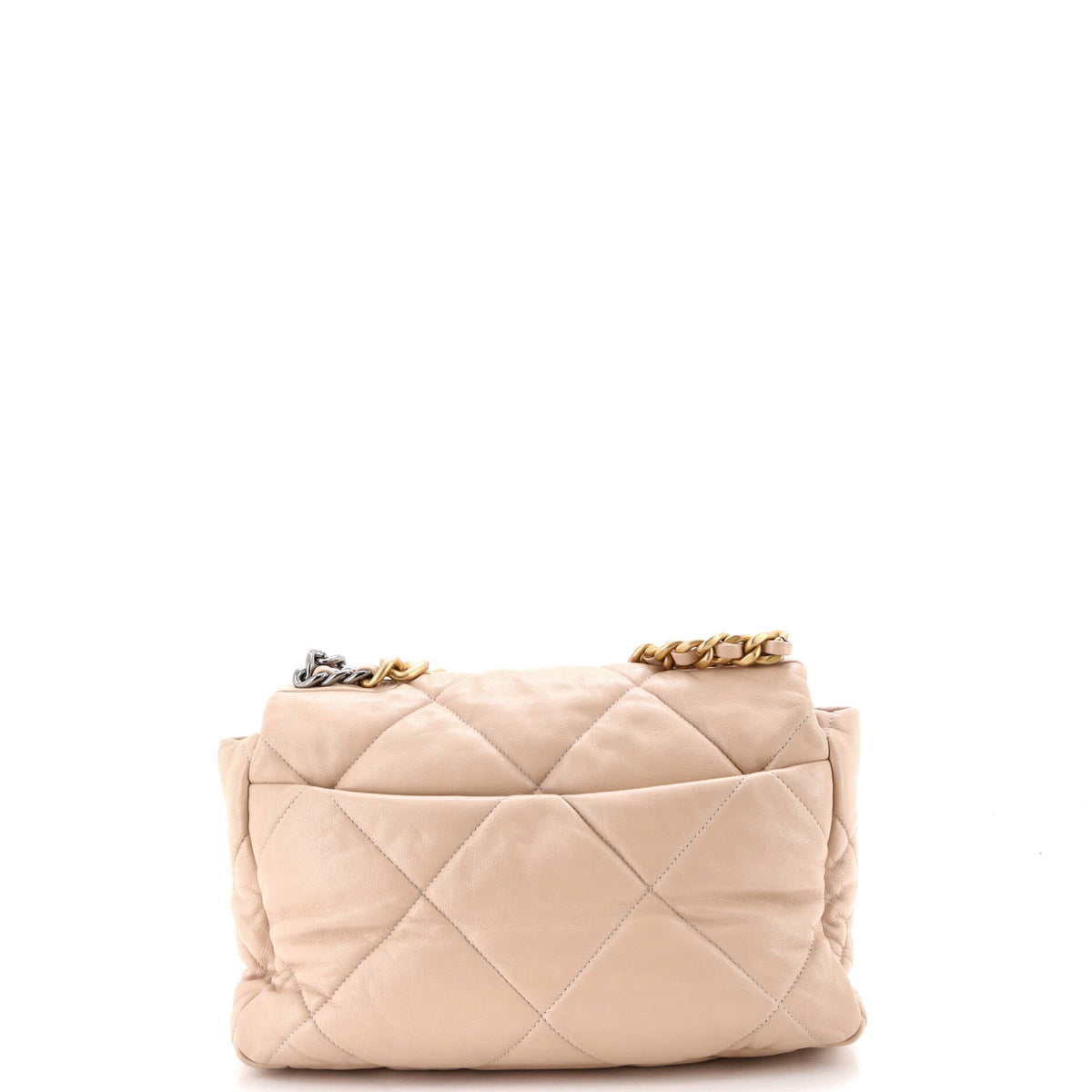 19 Flap Bag Quilted Leather Large