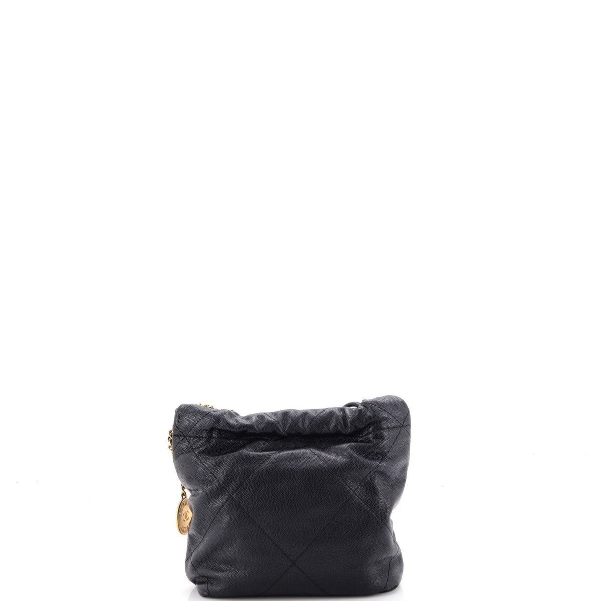 22 Chain Hobo Quilted Caviar Mini