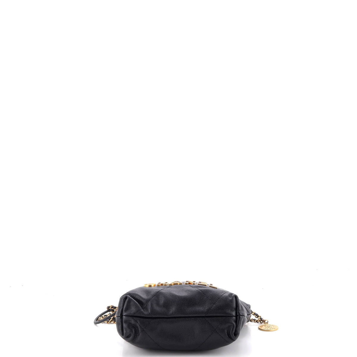 22 Chain Hobo Quilted Caviar Mini